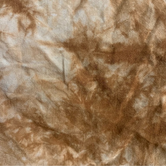 Y2K foreign exchange sand tan tie dye soft rayon halter crop top - Picture 2 of 14